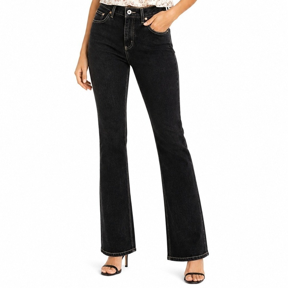 Guess Jeans Women Size 26 Black Straight Leg High Rise Vintage Classic Denim